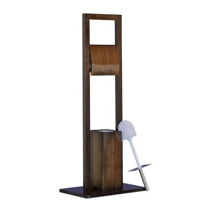WC chair bamboo dark brown
