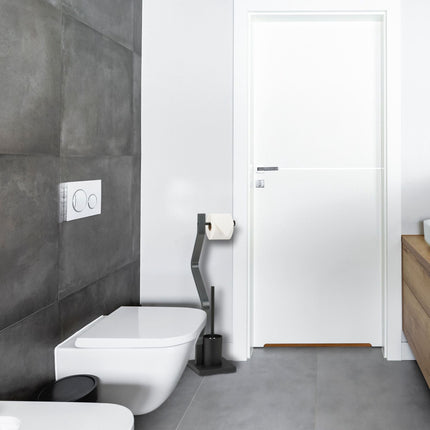 WC kėdė juoda/pilka