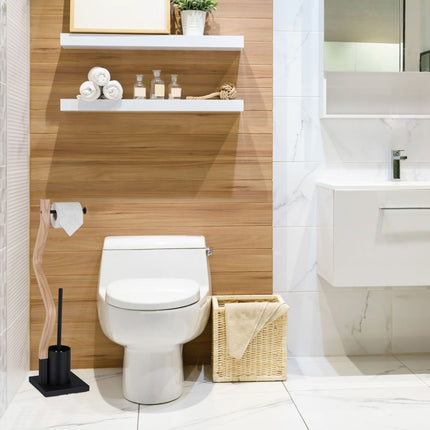 WC kėdė, plieninė ir medinė