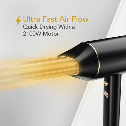 Wahl Ionic Flow plaukų džiovintuvas 2100 W su šalto oro funkcija, juodas