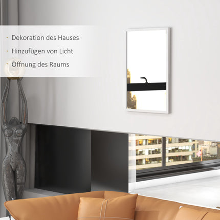 Sieninis veidrodis 50x70 cm, MDF rėmas, lengvai montuojamas
