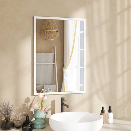 Sieninis veidrodis 50x70 cm, MDF rėmas, lengvai montuojamas