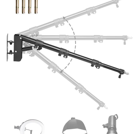 Wall-Mount Boom Arm Stand, 100 cm, 1/4 and 3/8 Thread