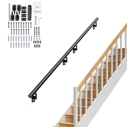 Wall Mount Stair Handrail 7 ft, Aluminum Alloy, 440 lb