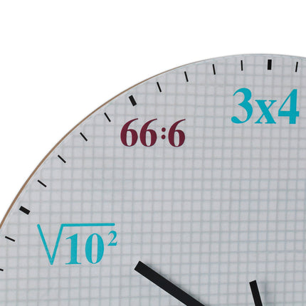 Sieninis laikrodis su matematinėmis formulėmis