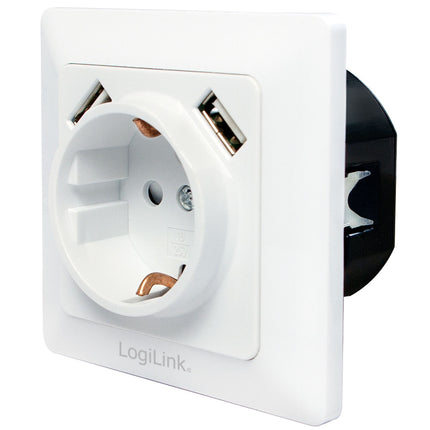 Wall outlet 230V with 2xUSB 2.1A