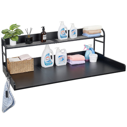 Washer Dryer Countertop 137 x 69.9 cm With Shelf, Hooks