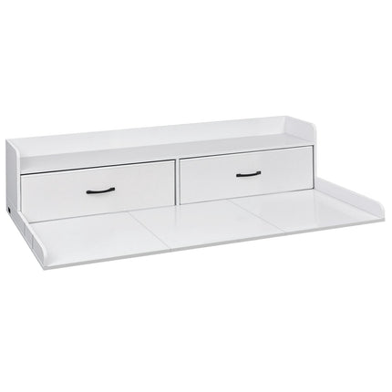 Washer Dryer Countertop with Shelf, 2 Drawers, Hooks, 137 x 69.9 cm