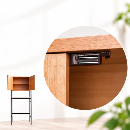 Washing Machine Cabinet with 2 Compartments, 170 cm, Light Wood/Black