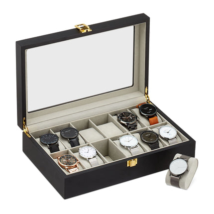 Watch Box with 12 Compartments