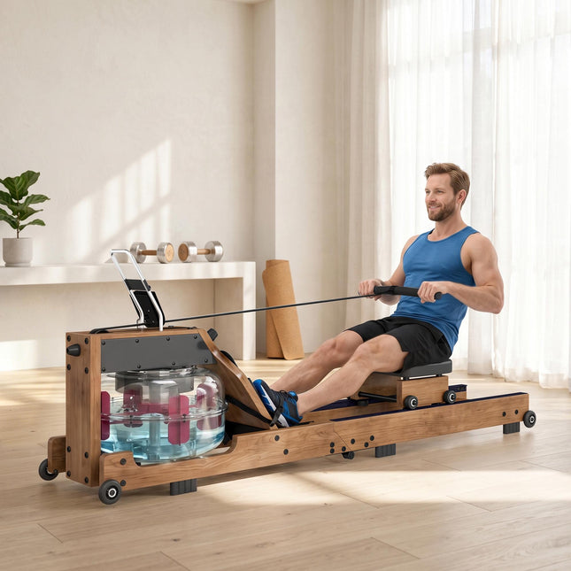 Vandens irklavimo treniruoklis, sulankstomas, „Bluetooth“ programėlė, 158 kg