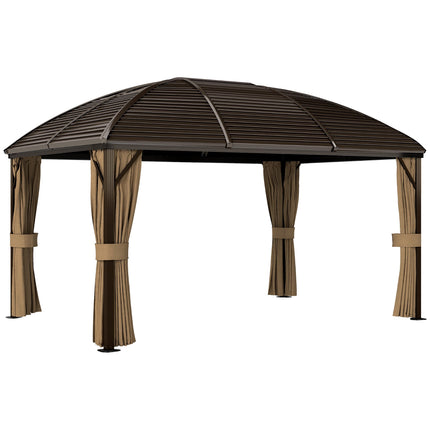 Vandeniui atsparus sodo paviljonas, 4 x 3 x 2,8 m, rudas