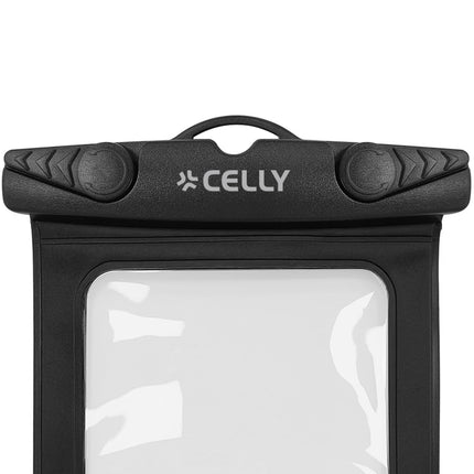 Vandeniui atsparus telefono dėklas, IPX8, tinka iki 7 colių, juodas