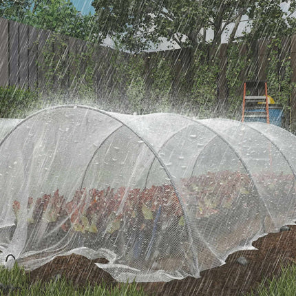 Vandeniui atsparus brezentas 4x6m, 140g/m², UV atsparus, su žiedeliais