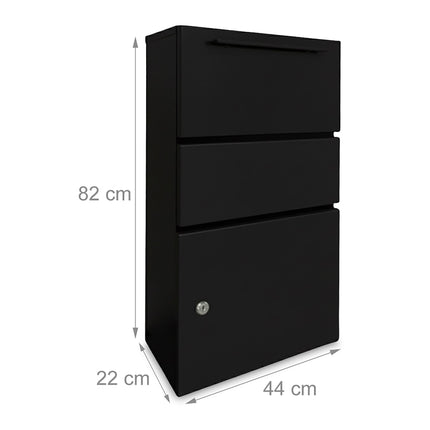 Orui atspari metalinė siuntų dėžutė su užrakinamu skyriumi