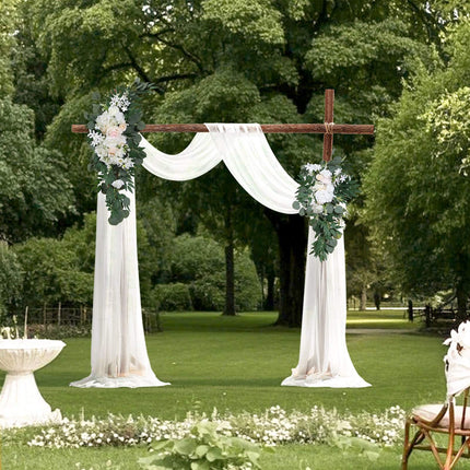 Wedding Arch Flowers, Artificial Drapes Kit, 4-Piece