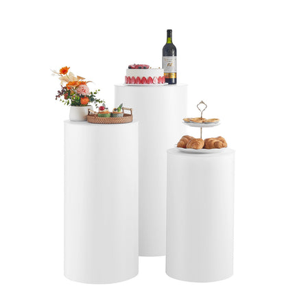 Wedding Flower Stand Set, 3 Cylinder Pedestals 60-90cm