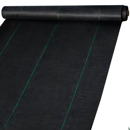 Weed Barrier Fabric, 6 Ft x 300 Ft PP Woven, 2.4 Oz