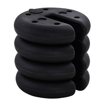 Svoris vakarėlių palapinei, paviljono svoris gali būti pripildytas iki 5 kg, HDPE plastikas, juodas, Ø25x6cm