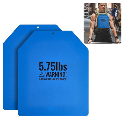 Weight Vest Plates, 5.75 lb Pair, Steel Contoured