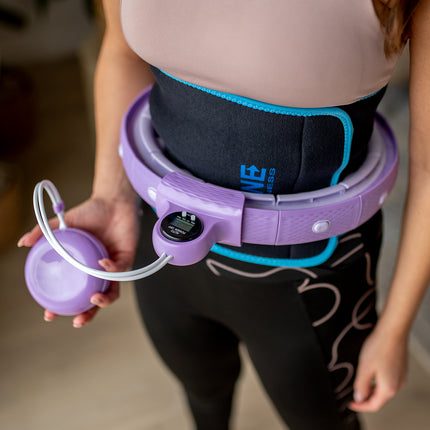 Pasvertas hula lankas su skaitikliu, violetinis