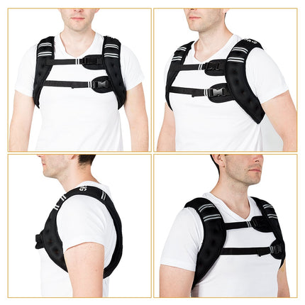 Svorinė liemenė 5 kg, neopreno, reguliuojami dirželiai, šviesą atspindinti