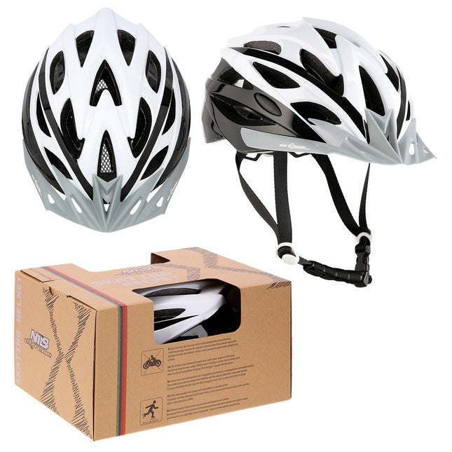 White-Black Helmet, Size M (53-60cm)