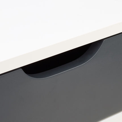 White & gray bedside table