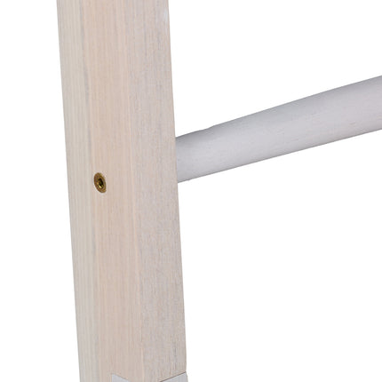 Baltas rankšluosčių kabykla su 6 kabliukais