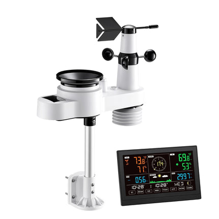 Wi-Fi Weather Station 5-in-1, 7.5-Inch Display, Solar Sensor