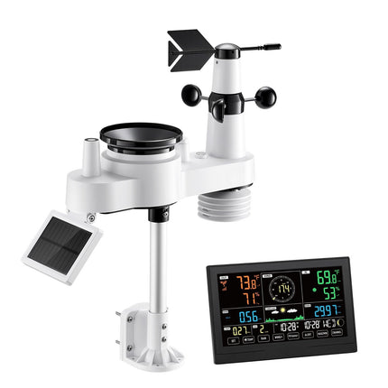 Wi-Fi Weather Station with App, 7-in-1 Solar Sensor
