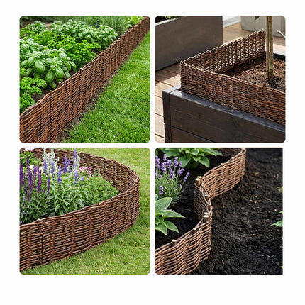 Wicker Garden Border – Willow Flower Bed Edging