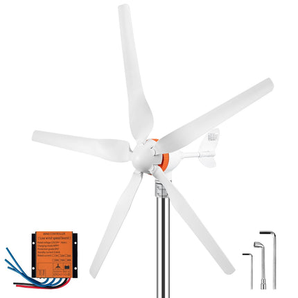 Wind Turbine Generator 500W 12V, MPPT, 5-Blade