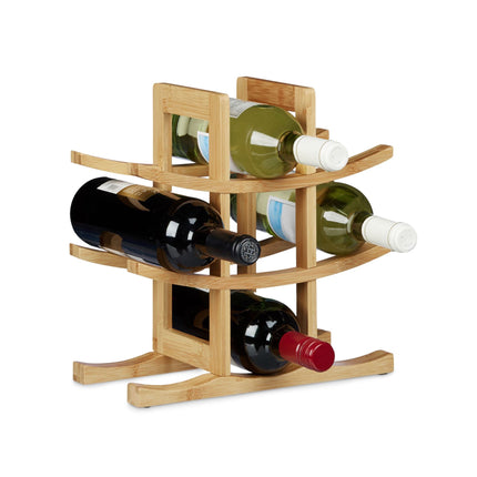 Wine rack bamboo 9 bottles