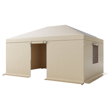 Winter Gazebo Cover 12x16 Ft, PE With Sidewalls Windows