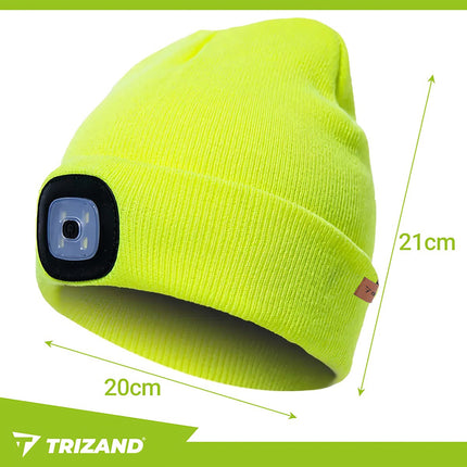 Žieminė kepurė su žibintuvėliu - geltona Trizand 22664