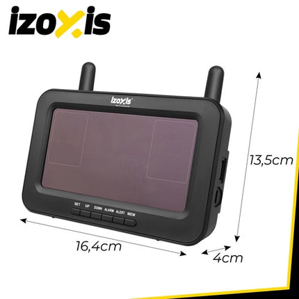 Belaidė meteorologinė stotis su LCD ekranu ir jutikliu