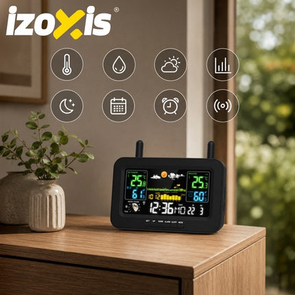 Belaidė meteorologinė stotis su LCD ekranu ir jutikliu