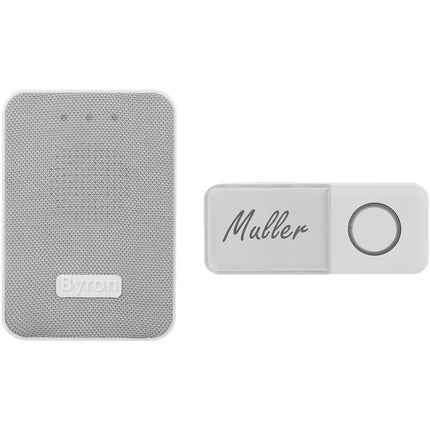Wireless doorbell with fabric font Battery powered