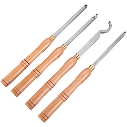 Wood Turning Tools Set, 4-Piece Carbide Cutters