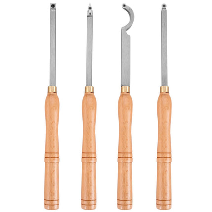 Wood Turning Tools Set, 4-Piece Carbide Cutters