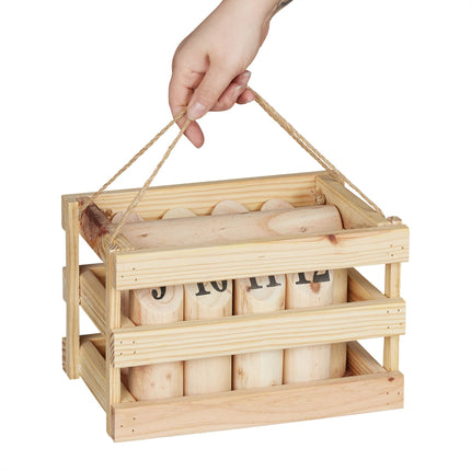 Medinis Kubb žaidimų rinkinys
