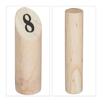 Medinis Kubb žaidimų rinkinys