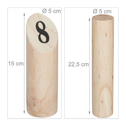 Medinis Kubb žaidimų rinkinys