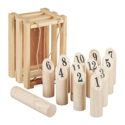 Medinis Kubb žaidimų rinkinys