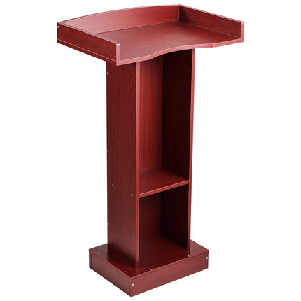 Wooden Lectern Podium Stand, 1040 mm, Storage Shelf