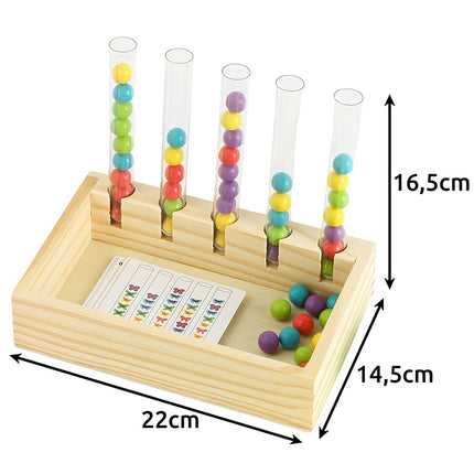 Medinis Montessori lavinamasis žaislas, skaičiavimas ir spalvos