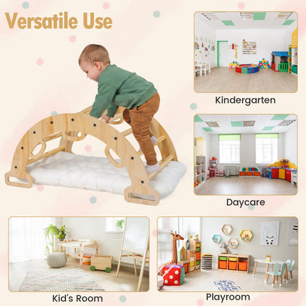 Medinis Montessori supamasis laipiojimo lankas su pagalvėle