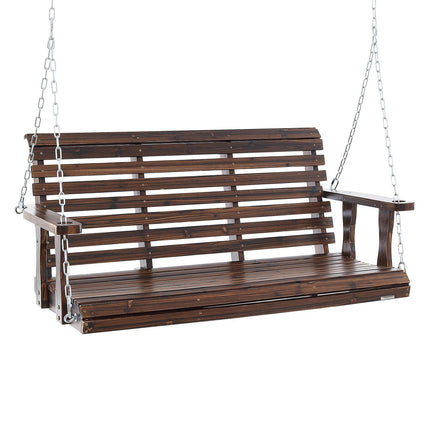 Wooden Porch Swing 4.5 ft, 880 lb Capacity, Chains