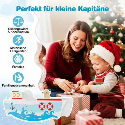 Medinė supamoji valtis su 40 sūpynėmis ir atlošu